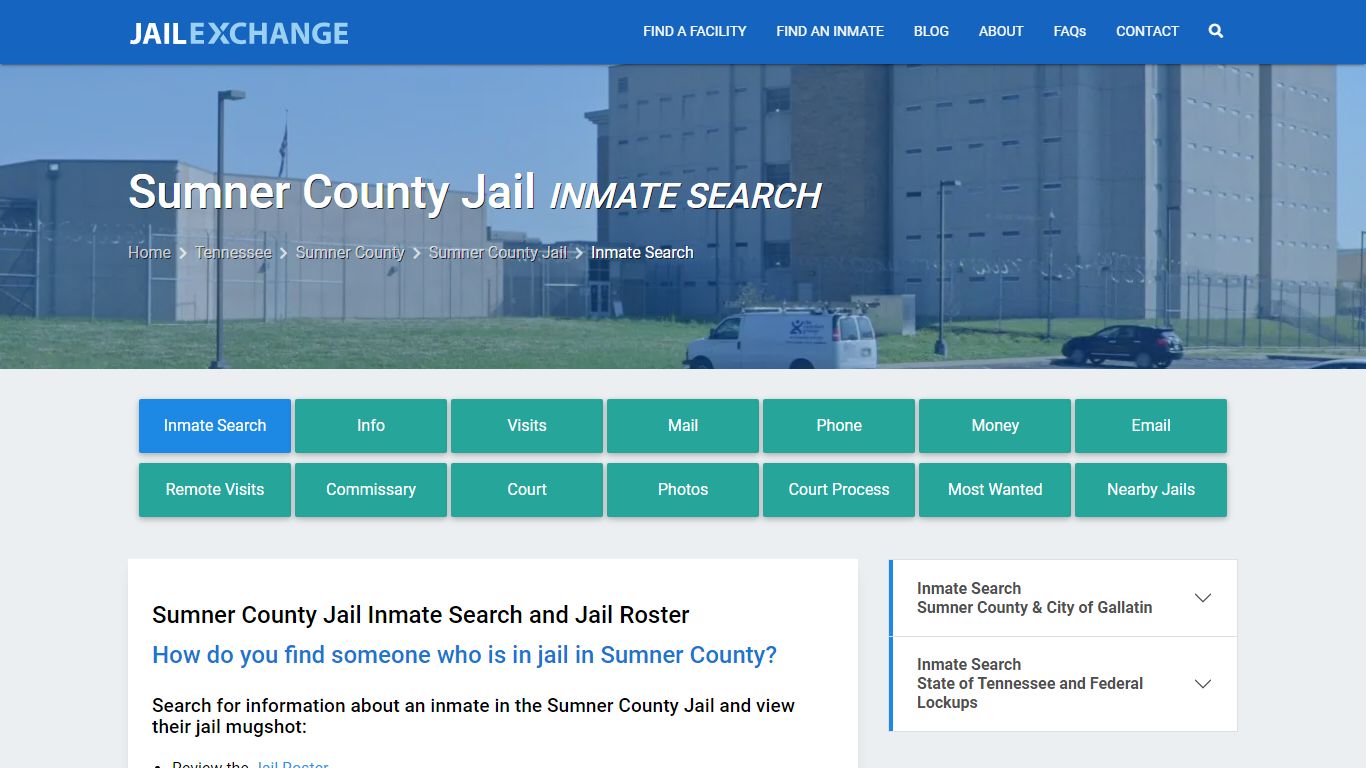 Inmate Search: Roster & Mugshots - Sumner County Jail, TN - Jail Exchange